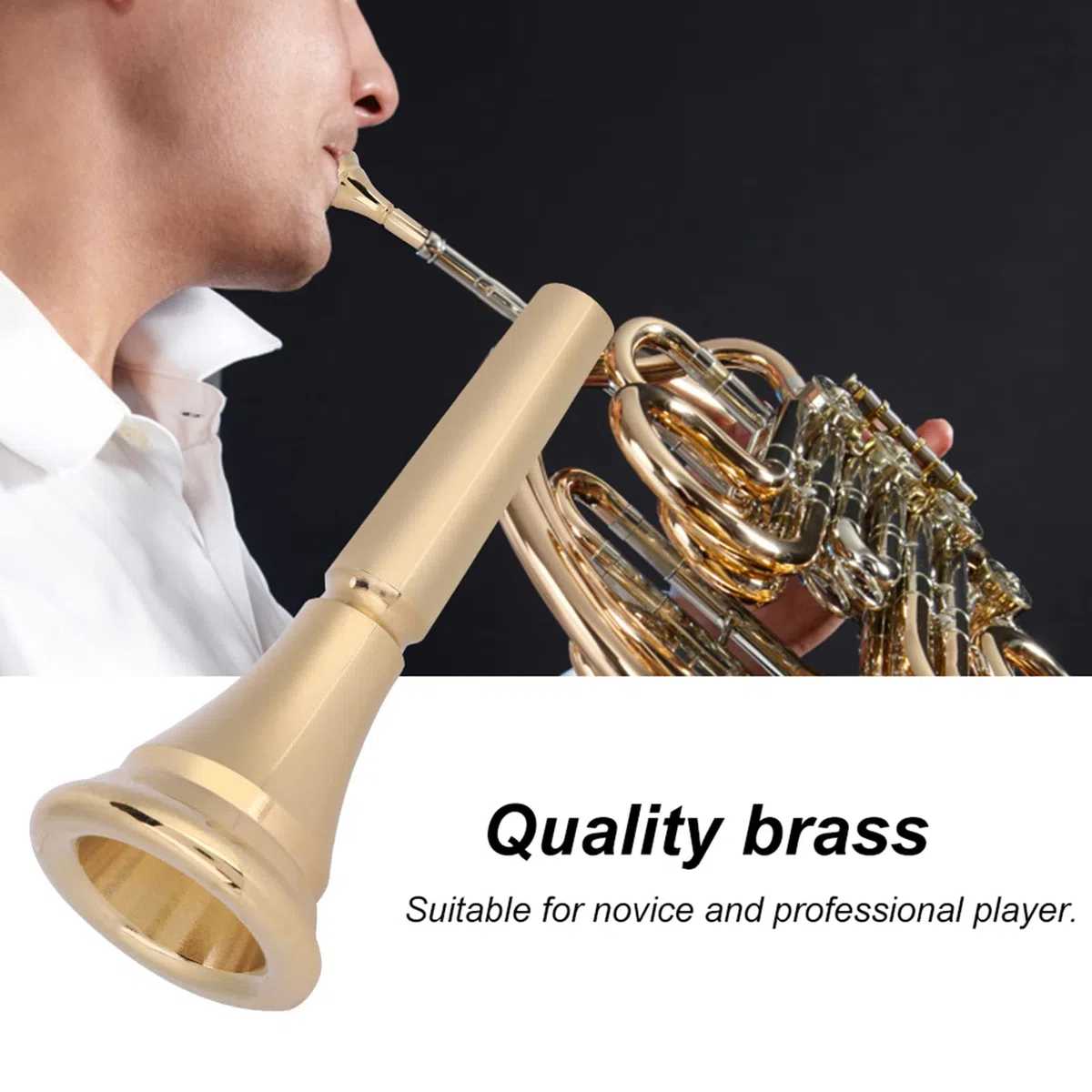 Embouchure de Corne Française, Nouvel Embout de Corne, Embouchure Clairon, Cor élégant en Laiton, Remplacement d'Embouchure de Tonnelier