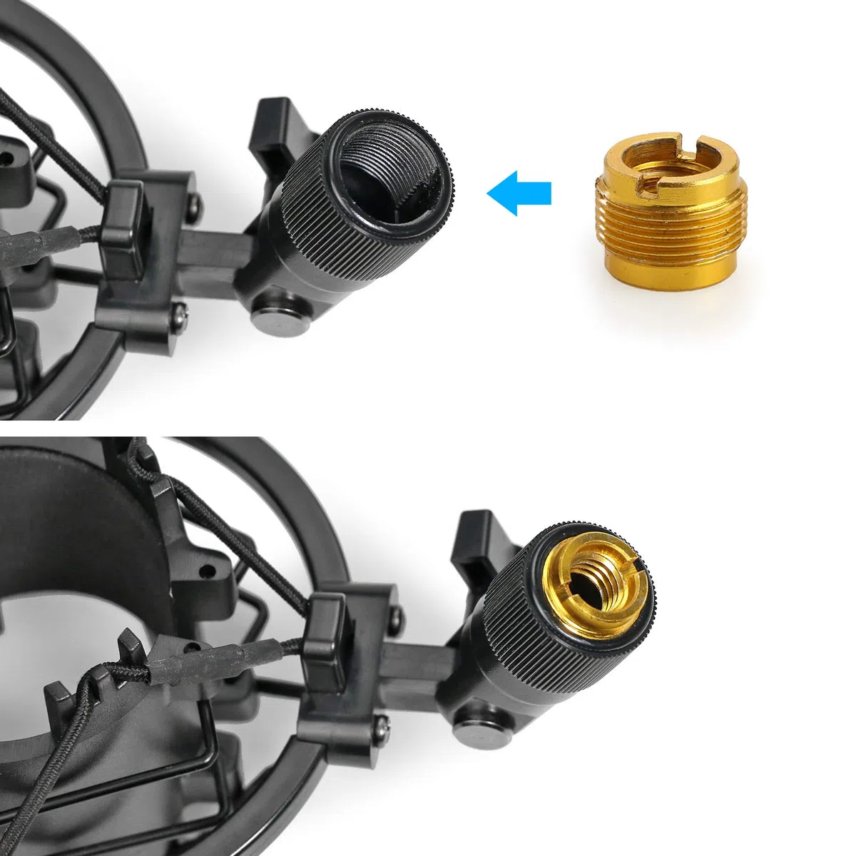 AT2020 Suspension - Le Shock mount réduit le bruit de vibration et améliore la qualité d'enregistrement pour Audio Technica AT2020 AT2020USB + AT2035 ATR2500 Micro à condensateur par YOUSHARES