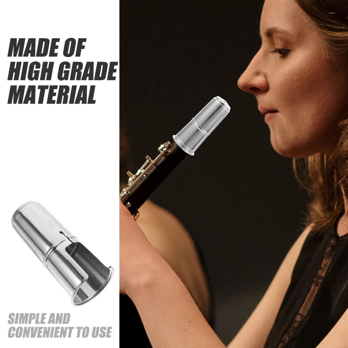 IMIKEYA Capuchon De Protection En Métal Nickelé Pour Clarinette Si Bémol Et Saxophone Alto Couvre Bec Durable Et Stable Accessoire Remplaçant Protection Robuste Pour Instruments À Vent