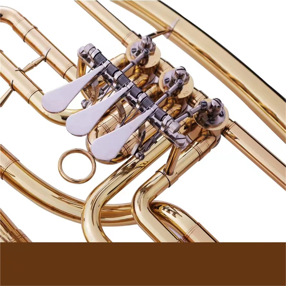 Euphonium Débutant Euphonium À Quatre Clés Plates En Si Bémol Instrument En Cuivre Pour Débutants Et Joueurs D'examen De Niveau