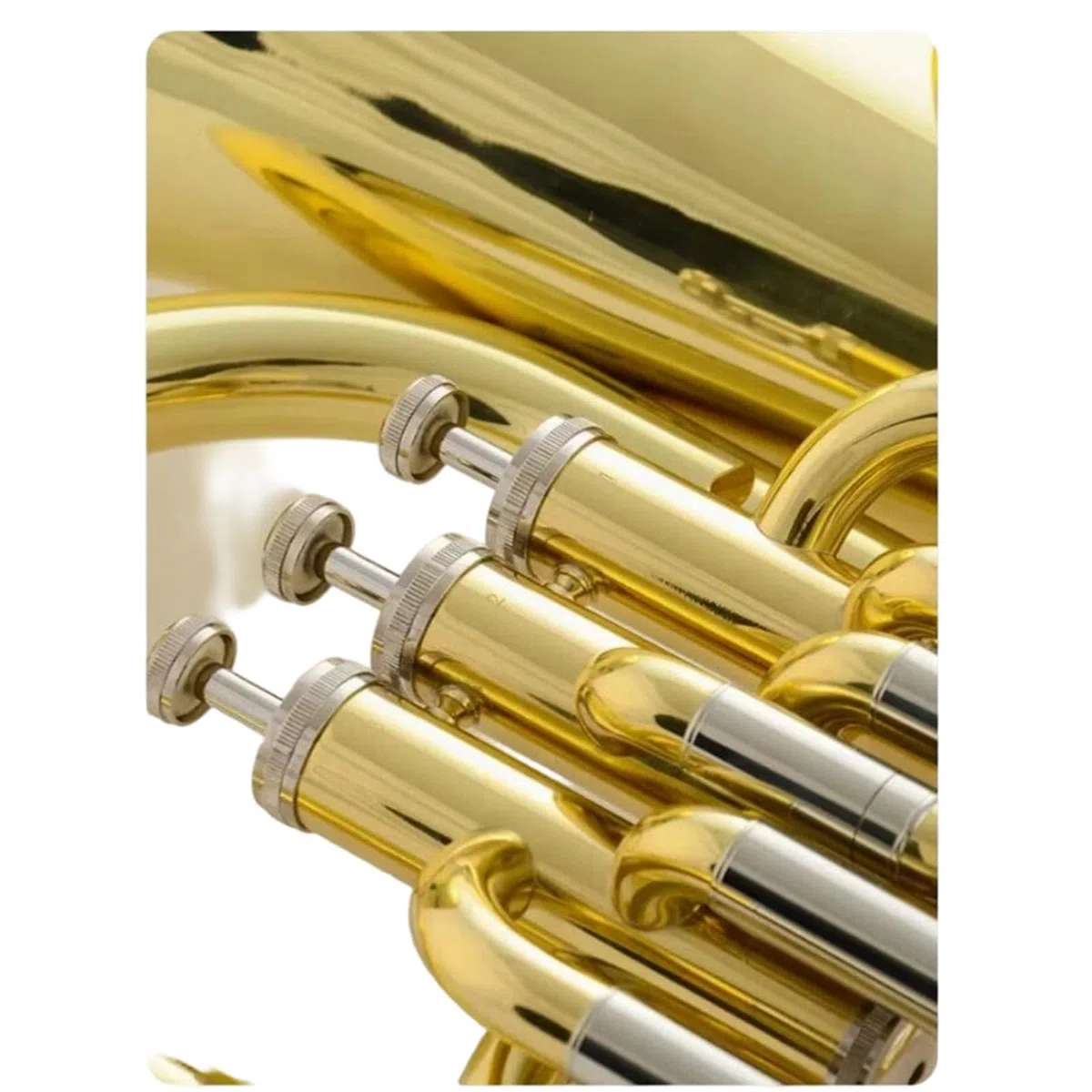 Kit Deuphonium Euphonium Clé Si Bémol Instrument En Laiton Professionnel À Trois Touches Finition Dorée