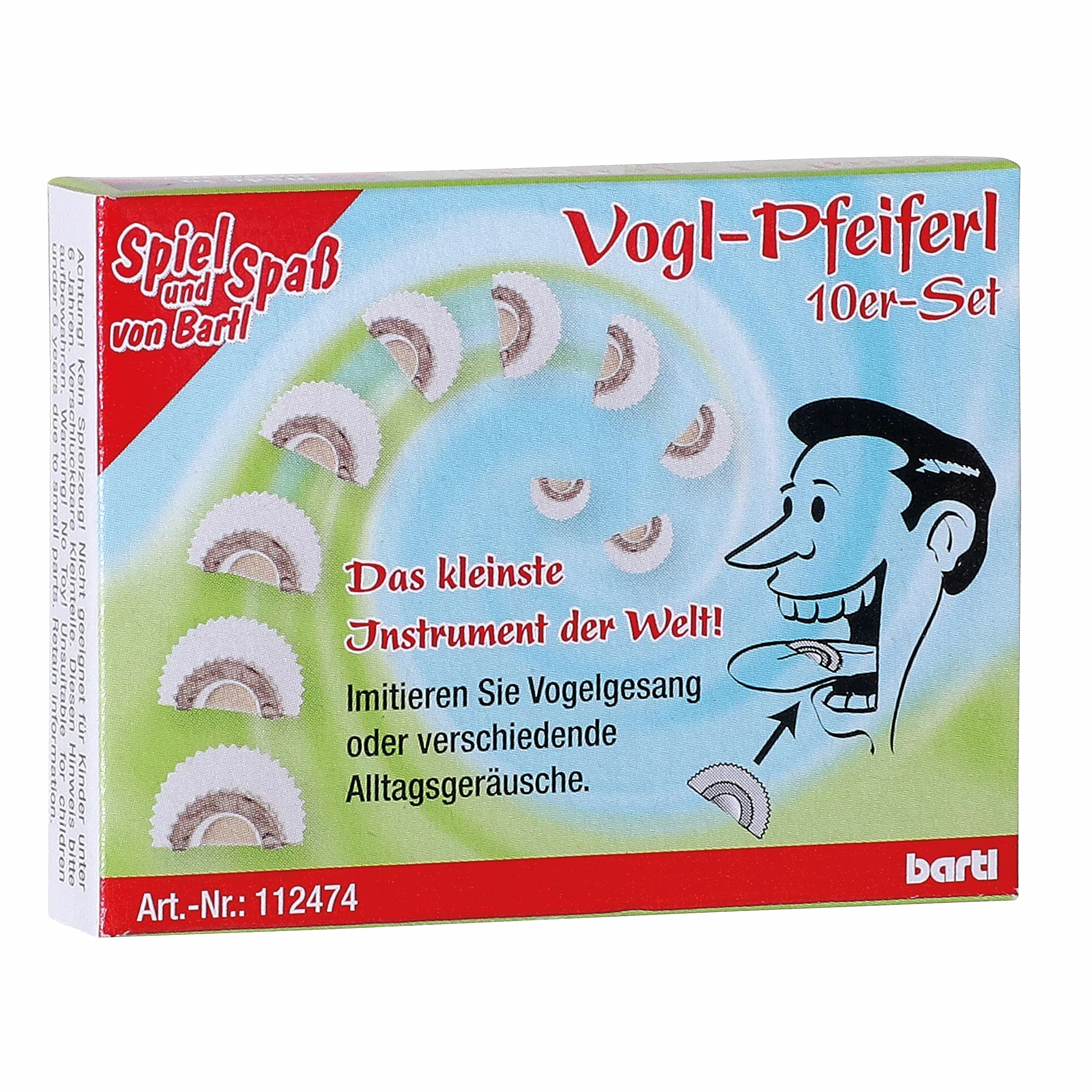 Bartl Vogl-Pfeiferl, sifflet d'oiseau soufflant comme un rossignol | Instrument nostalgique (lot de 10)