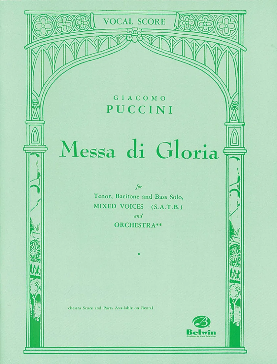 Giacomo puccini: messa di gloria (vocal score) chant