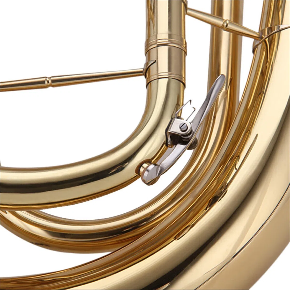 Kit Deuphonium Euphonium À Piston Clé De Sib Pour Débutant Pratique Finition Laquée Dorée