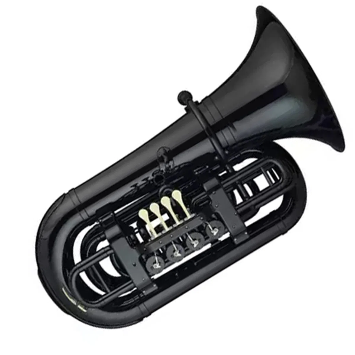 Kit Deuphonium Tuba En Plastique Euphonium Instrument À Cuivres Si Bémol Majeur Débutant Examen Noté Performance Professionnelle Noir