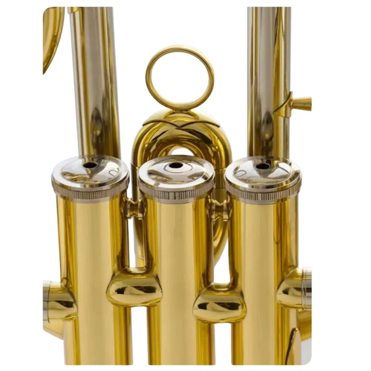 Kit Deuphonium Euphonium Clé Si Bémol Instrument En Laiton Professionnel À Trois Touches Finition Dorée