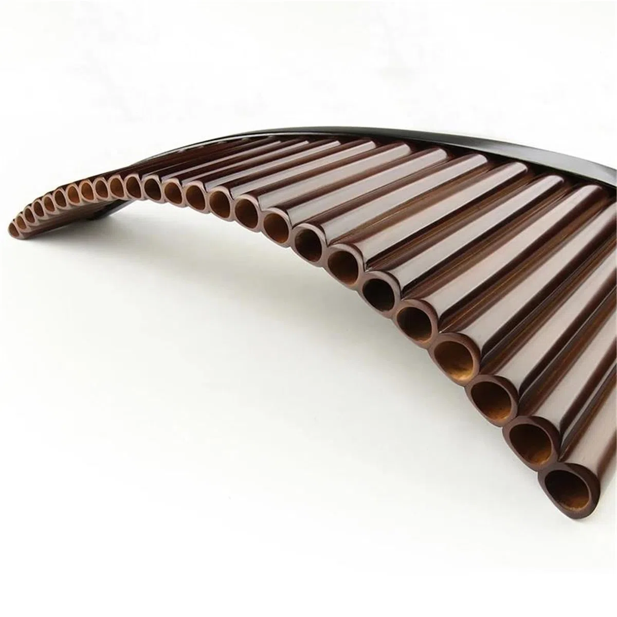 La Flûte De Pan 25 Tuyaux Bicolores C Clé Marron Fait À La Main Flûte En Bois De Bambou Marron Flûte De Pan Instrument À Vent Traditionnel(L)