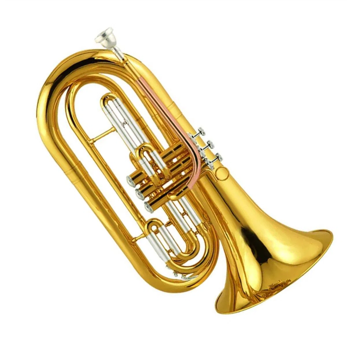 Professionnelle euphonium Euphonium De Marche En Laiton Doré Leadpipe