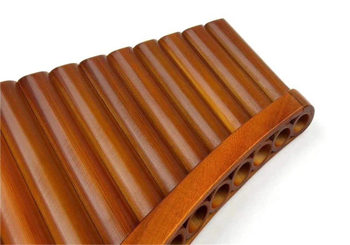 Flûte Pan Professionnels 15 Flûtes De Pan Plates Marron En Sol Majeur(RINHT HAND)