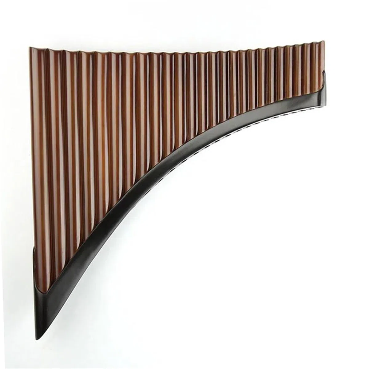 La Flûte De Pan 25 Tuyaux Bicolores C Clé Marron Fait À La Main Flûte En Bois De Bambou Marron Flûte De Pan Instrument À Vent Traditionnel(L)