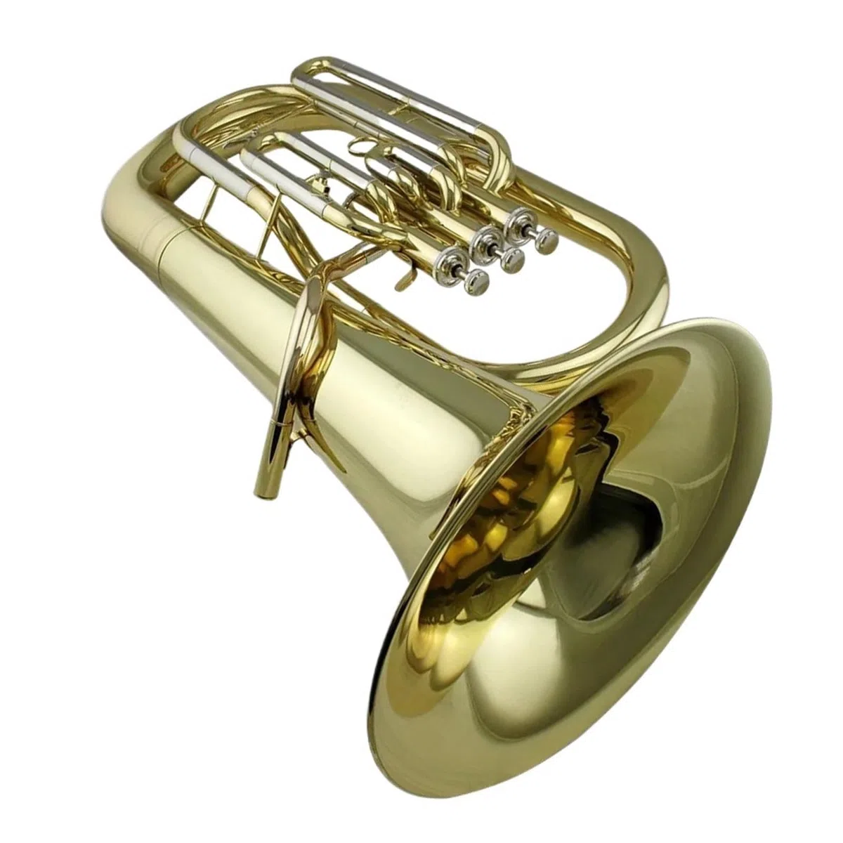 Euphonium Débutant Branches D'embouchure En Bronze Phosphoreux Plaqué Or Tuyaux D'accord En Cupronickel Et Euphonium À Trois Pistons