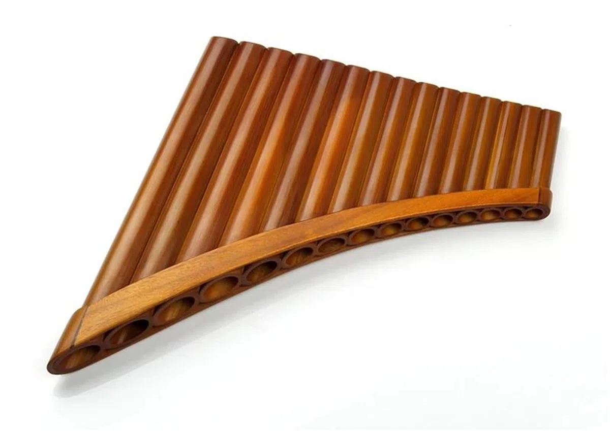 Flûte Pan Professionnels 15 Flûtes De Pan Plates Marron En Sol Majeur(RINHT HAND)