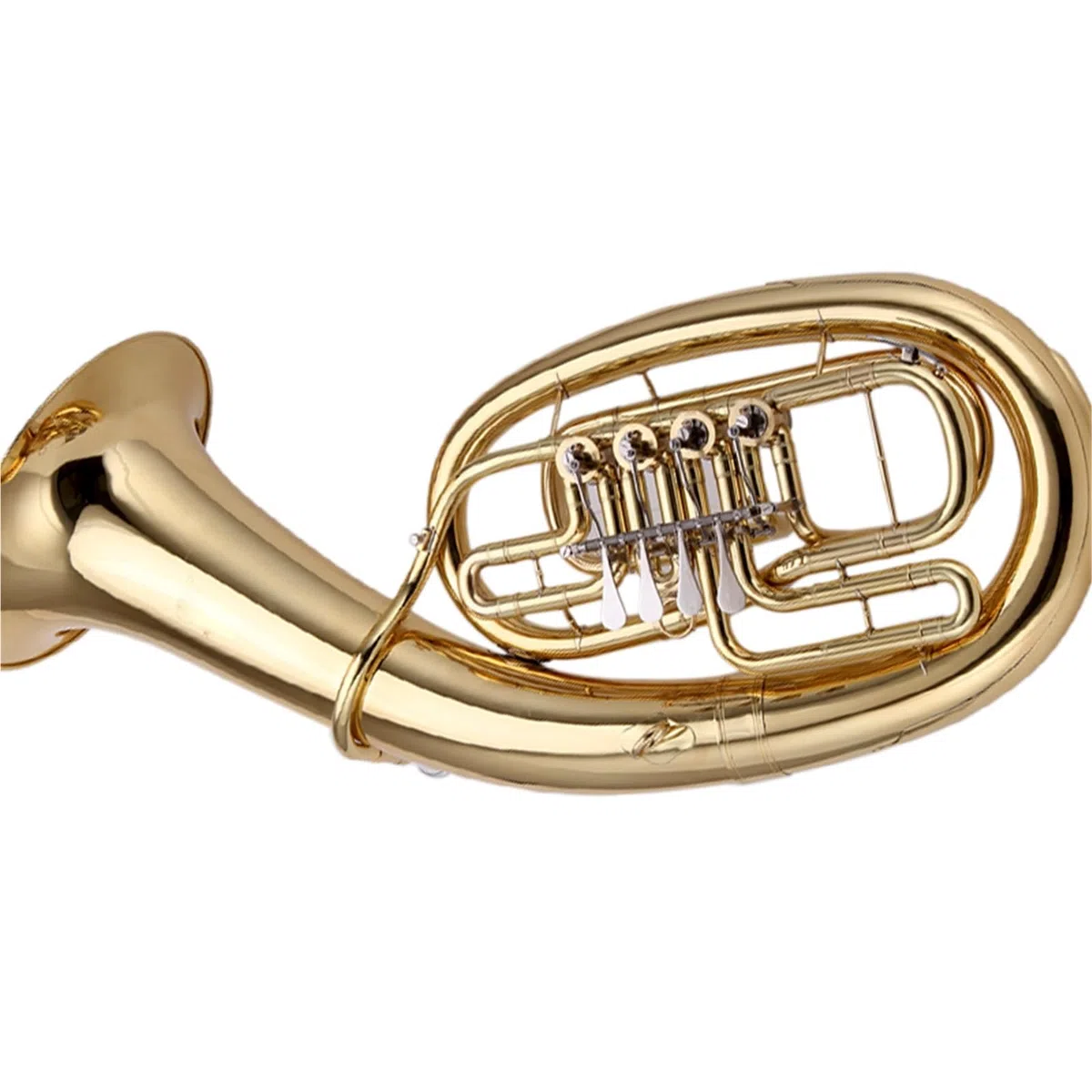Kit Deuphonium Euphonium À Piston Clé De Sib Pour Débutant Pratique Finition Laquée Dorée