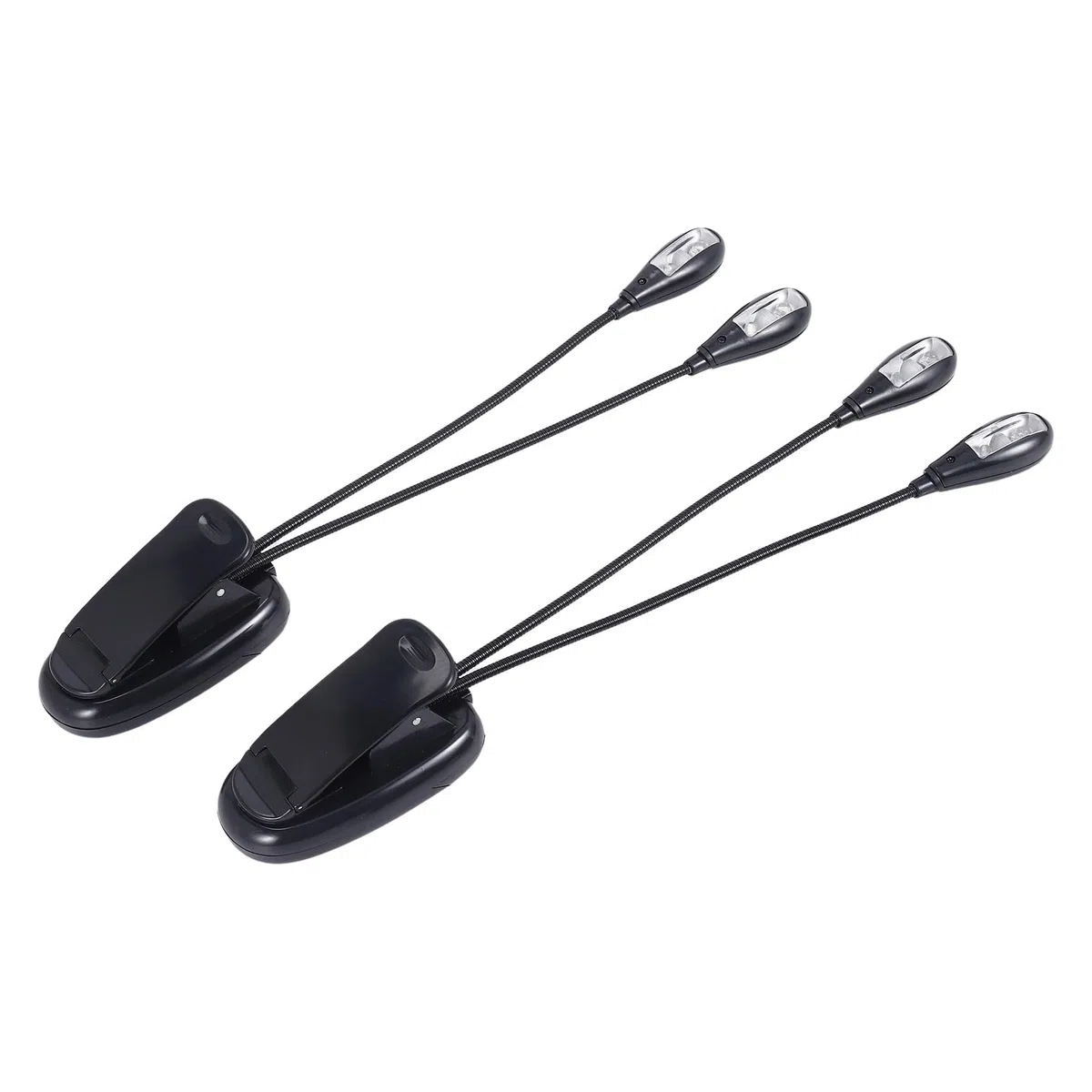 PRATYAHARA 2 PièCes Support de Musique LumièRe Clip sur LED Livre LumièRes Double Bras Lampes de Lecture pour Livres au Lit Clip RéGlable à 360 DegréS