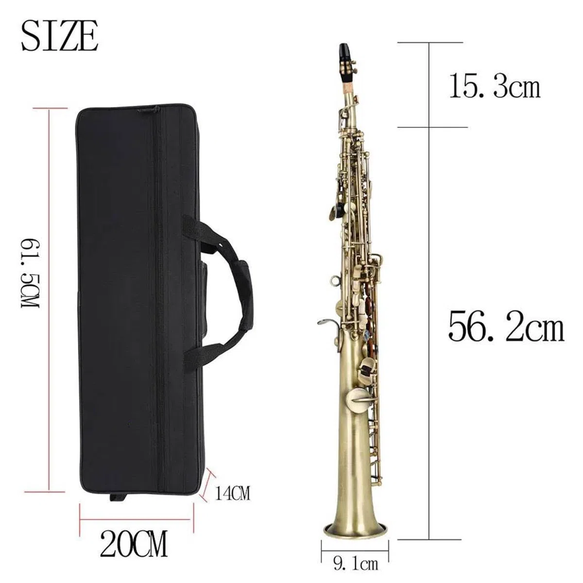 Saxophone Instruments De Musique Saxophone Soprano Sib Droit Bronze