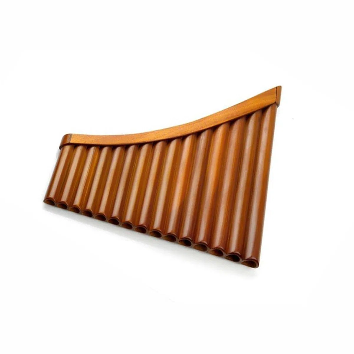 Flûte Pan Professionnels 15 Flûtes De Pan Plates Marron En Sol Majeur(RINHT HAND)