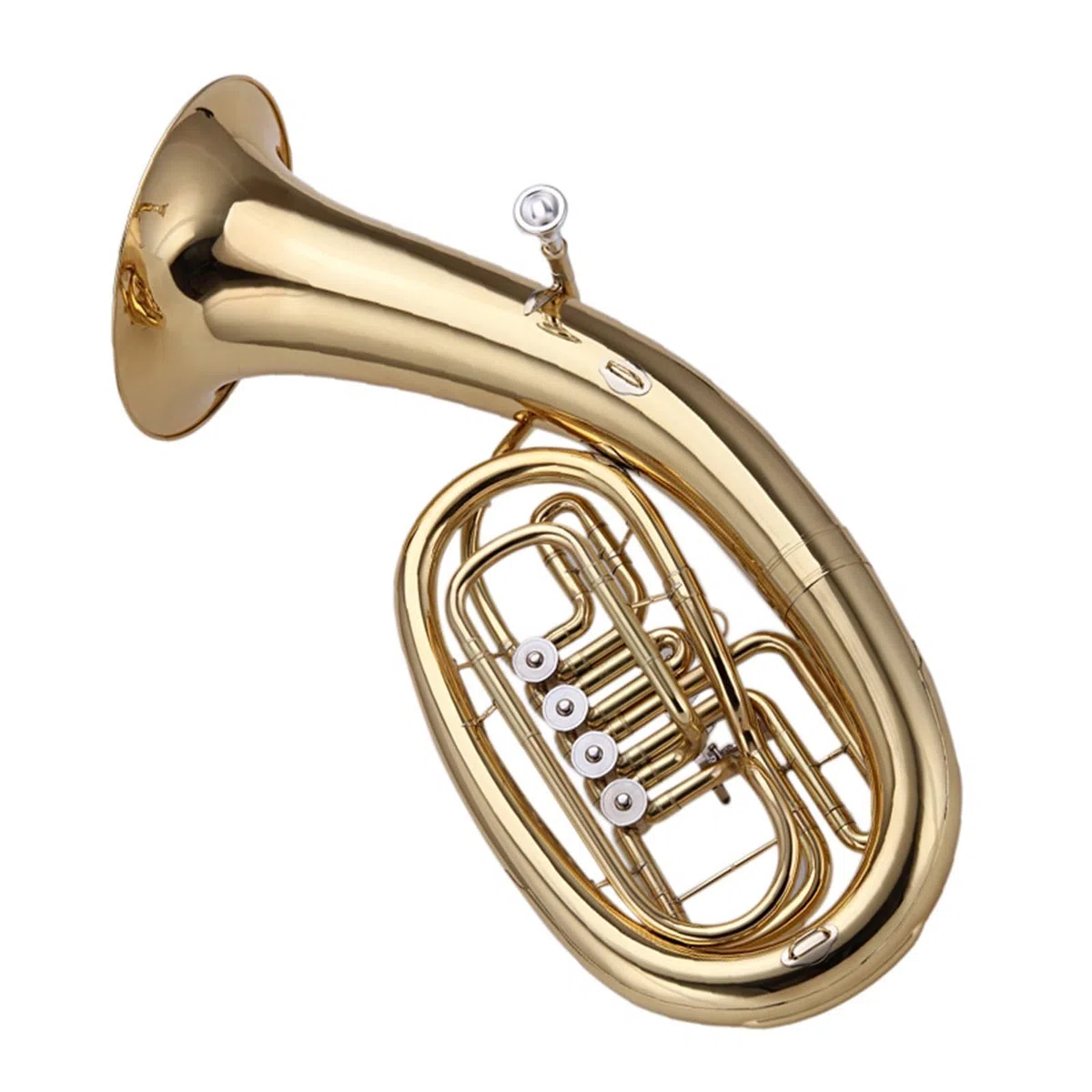 Kit Deuphonium Euphonium À Piston Clé De Sib Pour Débutant Pratique Finition Laquée Dorée
