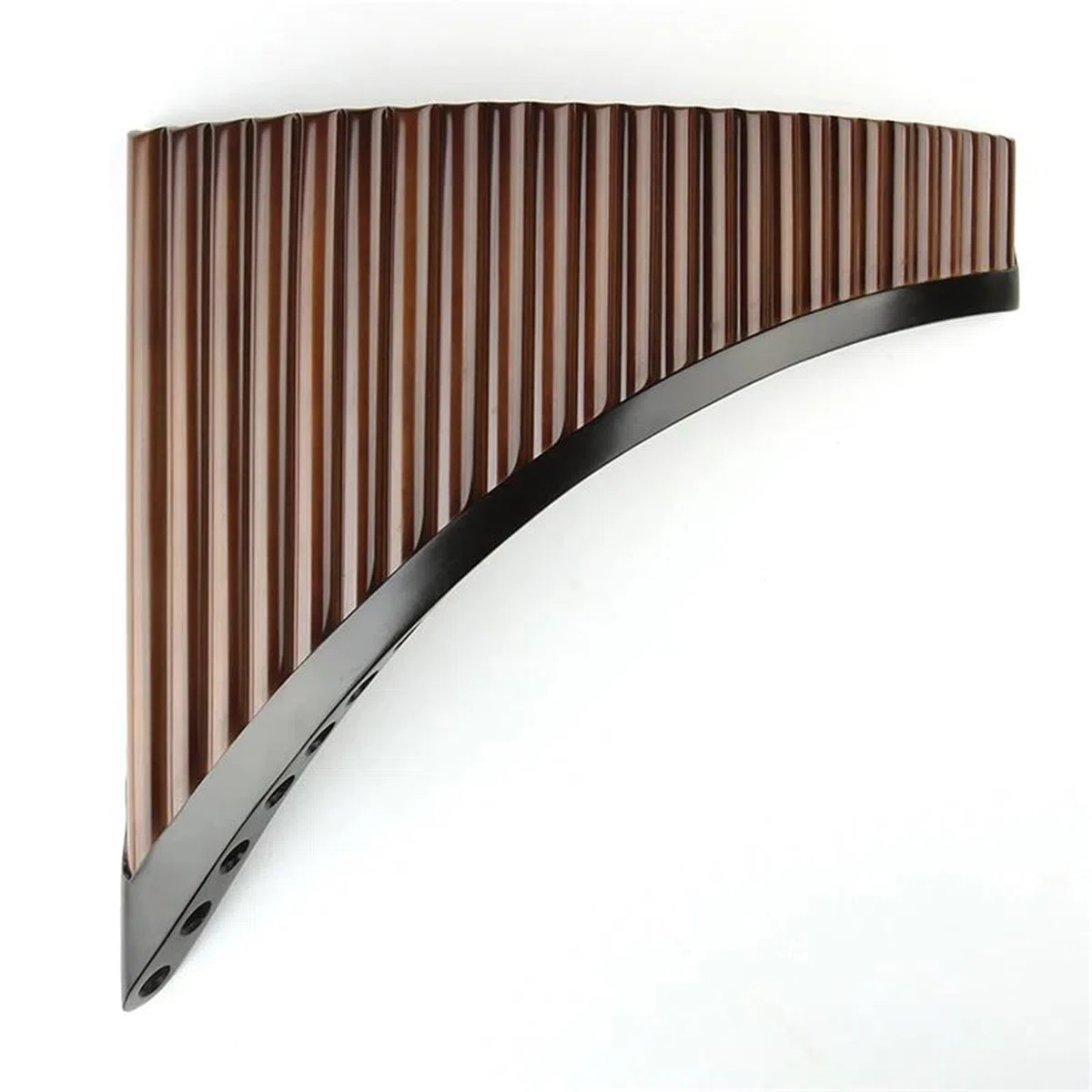 La Flûte De Pan 25 Tuyaux Bicolores C Clé Marron Fait À La Main Flûte En Bois De Bambou Marron Flûte De Pan Instrument À Vent Traditionnel(L)