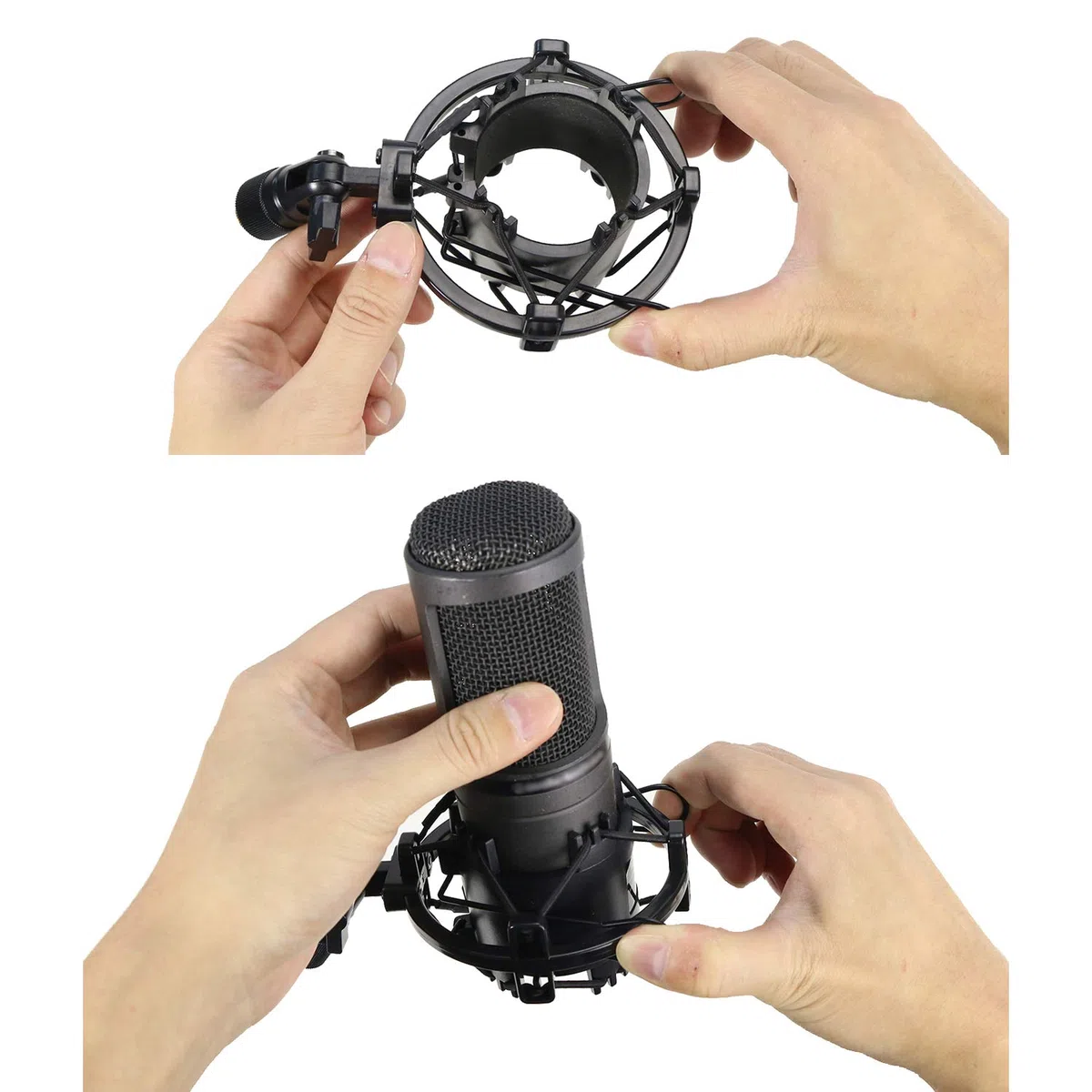 AT2020 Suspension - Le Shock mount réduit le bruit de vibration et améliore la qualité d'enregistrement pour Audio Technica AT2020 AT2020USB + AT2035 ATR2500 Micro à condensateur par YOUSHARES