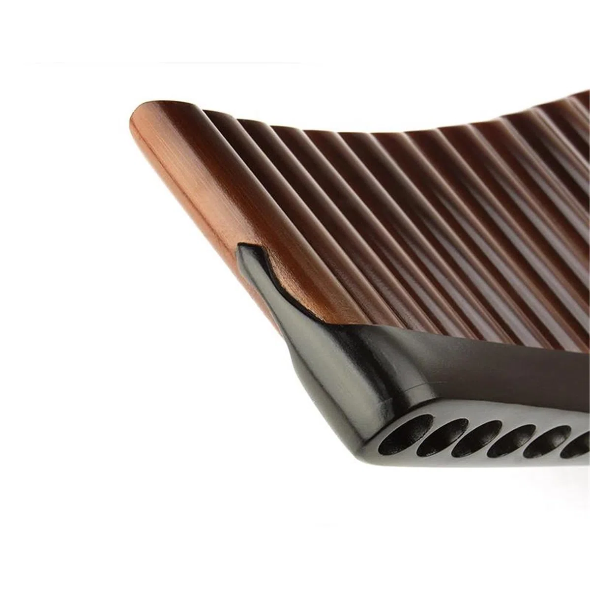 La Flûte De Pan 25 Tuyaux Bicolores C Clé Marron Fait À La Main Flûte En Bois De Bambou Marron Flûte De Pan Instrument À Vent Traditionnel(L)