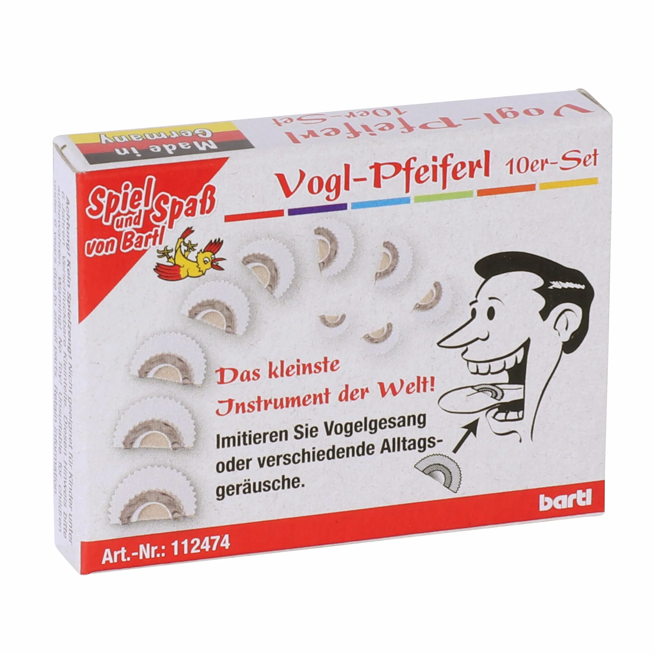 Bartl Vogl-Pfeiferl, sifflet d'oiseau soufflant comme un rossignol | Instrument nostalgique (lot de 10)