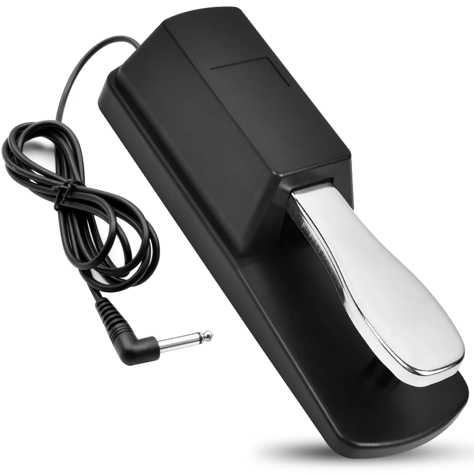 Pédale de Sustain Universelle pour Clavier de Piano, Pédale de Sustain Adaptée pour Synthétiseur de Clavier Midi/Piano Électronique Avec Câble de 1,5 M et Interrupteur de Polarité, Compatible Avec
