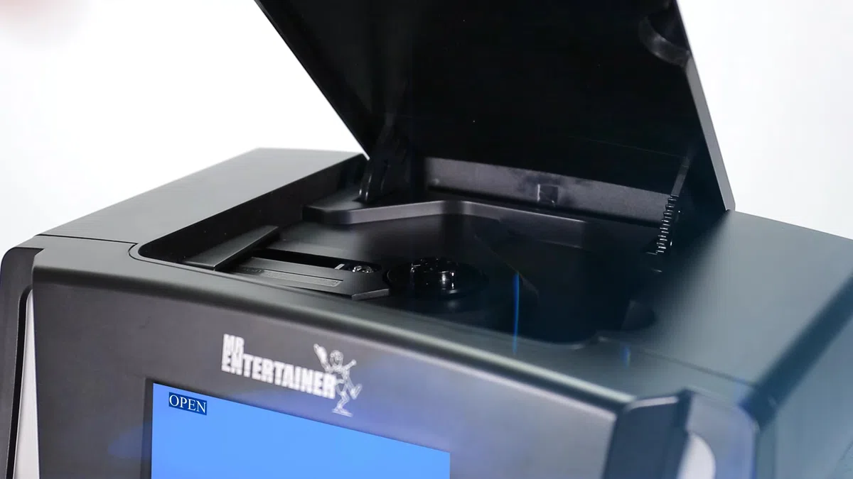 Groovebox Machine de karaoké Bluetooth CDG Écran intégré et lumières disco Comprend des chansons et des microphones (microphones sans fil + 100 chansons)