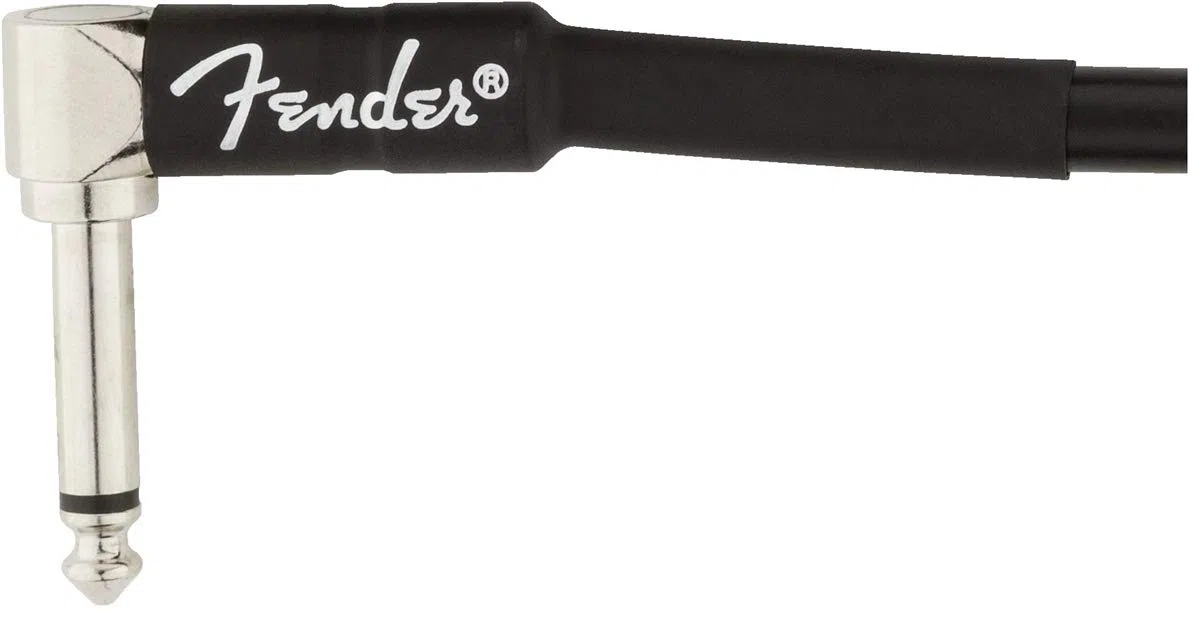 Fender"Professional Series Câble Instrument - 4.5m - Droit,Angle - Noir, épais, Souples et Robustes, Son Sans Aucun Bruit Parasite