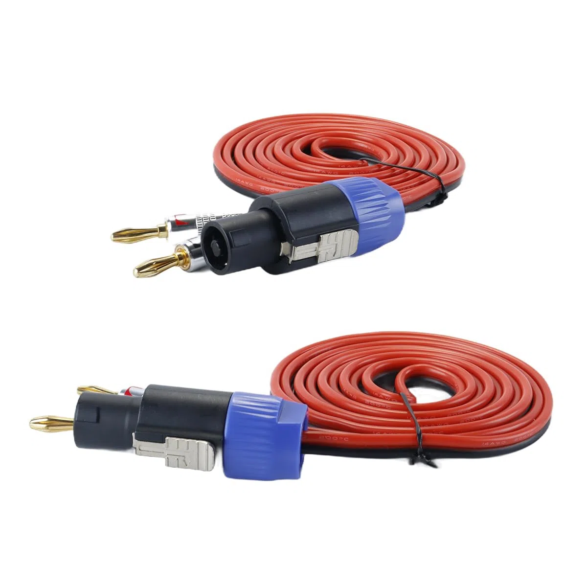 Câble Speakon banane vers mâle – Double extrémité banane pour haut-parleurs, amplificateurs de puissance et retours de scène (2,0 m)