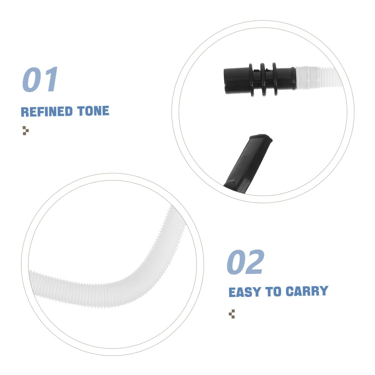 HEMOTON Set de 3 Tubes de Mélodica en Plastique Flexible Embouchure, Accessoires Légers pour Instrument de Musique, Adaptés aux Écoles et Groupes